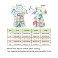 thumbnail image 2 of TAIAOJING Women Scrubs Tops Short Sleeve V Neck Floral Printed Top Nursed Working T Shirts Blouse With Pockets, 2 of 4