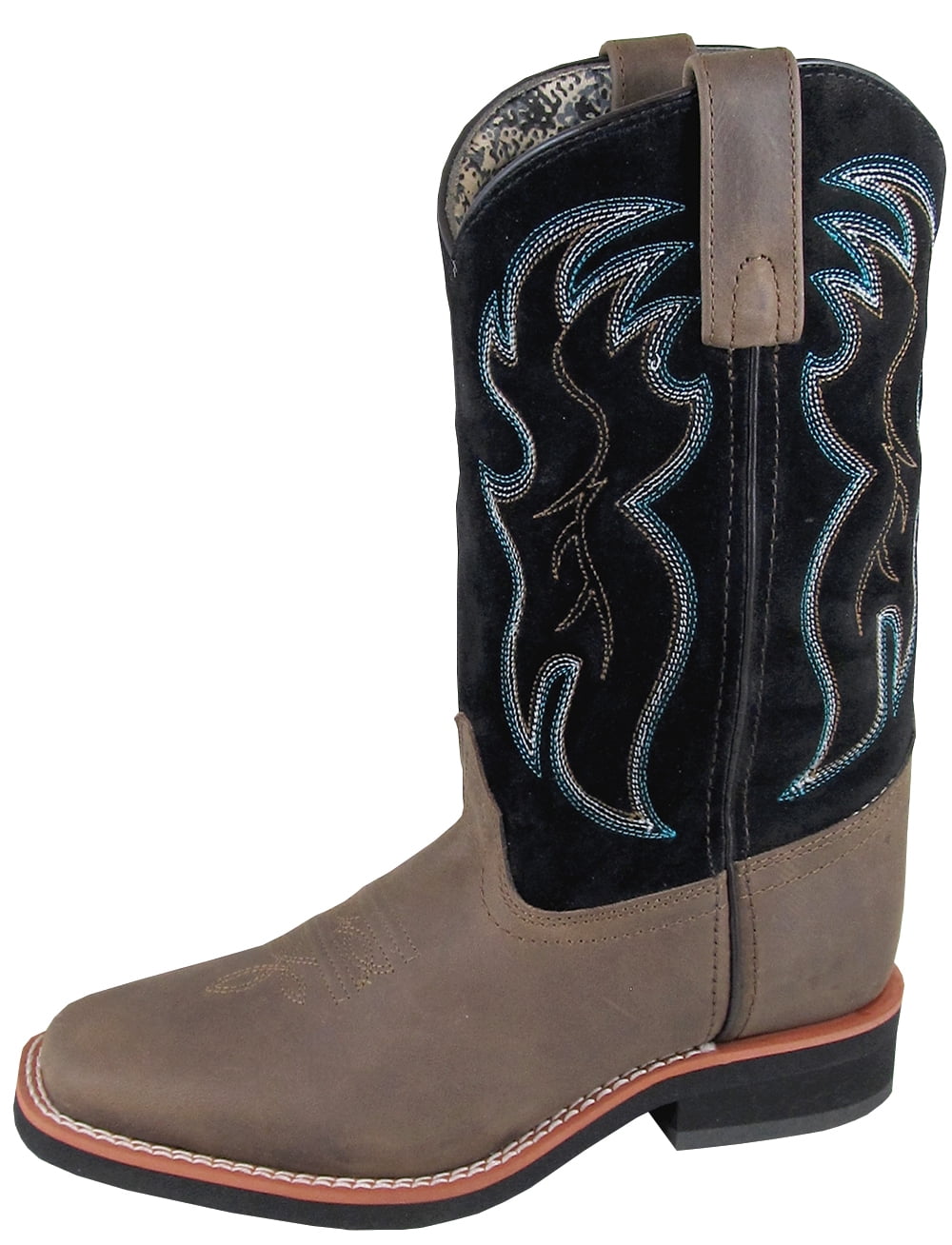 black suede cowboy boots