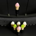 thumbnail image 2 of Adorable Ice Cream Design Bike Valve Caps PVC Silicone Universal Fit for Presta Valves Dustproof Protection, 2 of 6