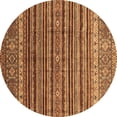 thumbnail image 1 of Ahgly Company Indoor Round Abstract Brown Modern Area Rugs, 8' Round, 1 of 4