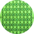 thumbnail image 1 of Ahgly Company Indoor Round Abstract Green Modern Area Rugs, 8' Round, 1 of 4