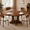 Walnut, variant on Virans 59" Extendable Round Dining Table for 4-8 , Modern Kitchen Oval Dining Table, Space Saving, Wooden Tabletop & Base, Walnut