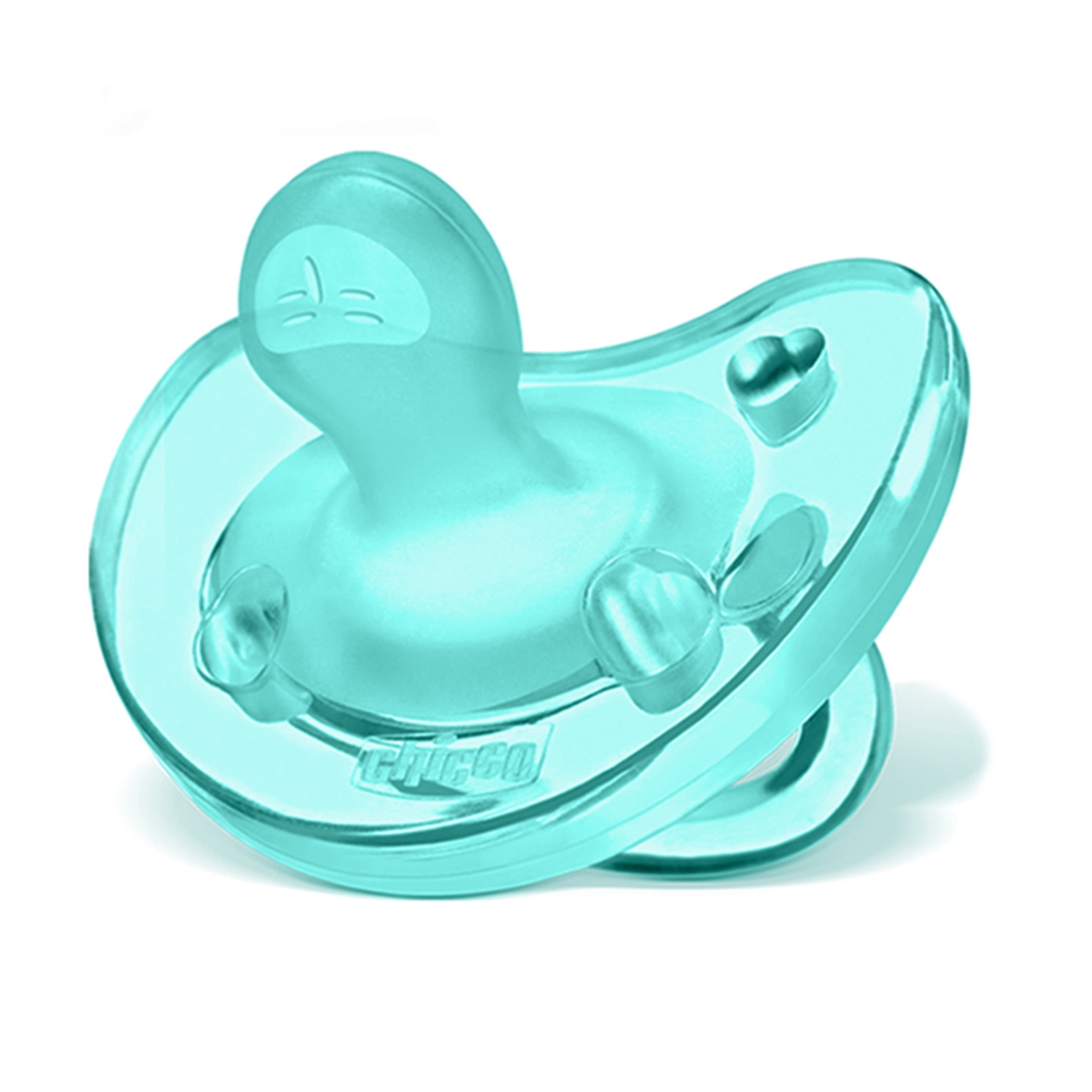 Chicco PhysioForma® One-Piece Silicone Pacifier, 2pk, 0-6 Months - Teal