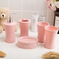 thumbnail image 2 of 5PCS Bath Accessories Set Includes Dispenser Toothbrush Rack Gargle Cup Soap Box, 2 of 10
