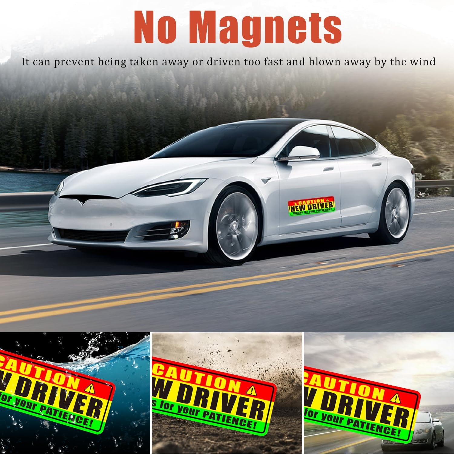 Lot De 5 Autocollants Magnétiques Pour Voiture, Autocollants Pour