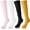MIX Color#2, variant on 4Pairs Thigh Knee High Fuzzy Socks Women Warm Long Winter Sock