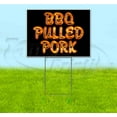 thumbnail image 1 of Bbq Pulled Pork (18" x 24") Yard Sign, Includes Metal Step Stake, 1 of 6