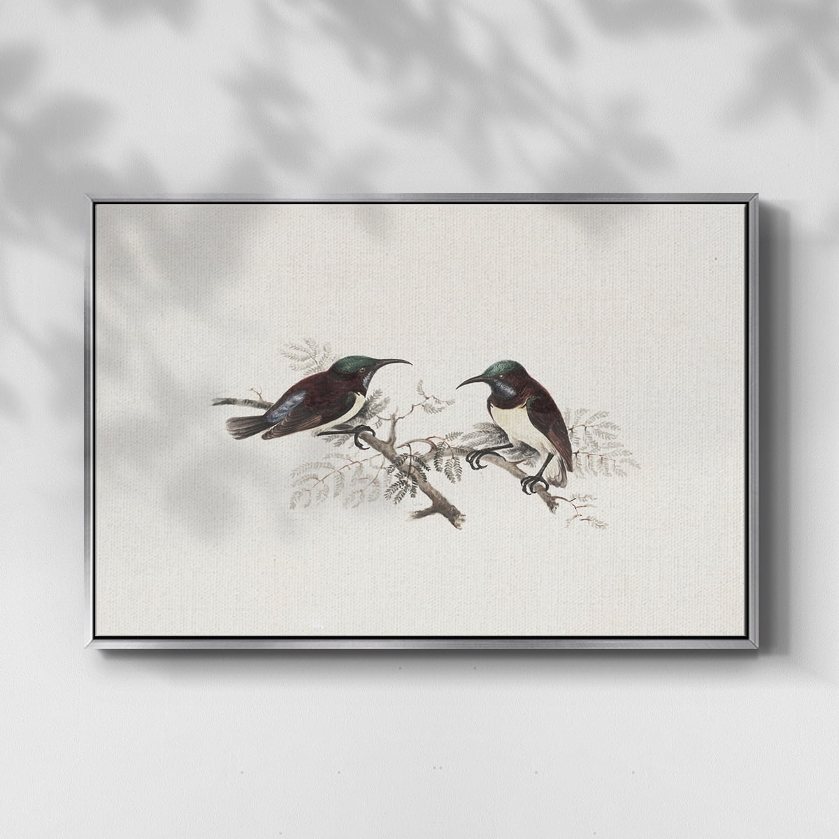 Vintage Animal Print-III By Wexford Home Framed in Silver Wood Gallery Wrapped Canvas 17 in. x 25 in.