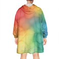 thumbnail image 2 of Colorful Tie Dye Cloud Shape Pattern Wearable Oversized Blanket,Wearable Blanket Hoodie for Adults,Cozy Hooded Blankets with Super Pockets,Super Warm Fuzzy Pullover for Women & Men, 2 of 6