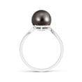 thumbnail image 2 of ANGARA Tahitian Cultured Pearl Bypass Ring in 14K White Gold for Women | June Birthstone, Birthday, Anniversary, Jewelry Gift for Women | Pearl Ring, 2 of 8