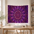 thumbnail image 5 of Mandala in Floral Filigree, Mystical Psychedelic for Meditation Enthusiasts, Ornamental Pattern Decor, Housewarming Gift, Tapestry Wall Hanging for Bedroom and Studio, 5 of 7