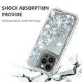 thumbnail image 3 of NIFFPD iPhone 14 Pro with Screen Protector + Camera Lens Protector, Bling Glitter Quicksand Sparkle Clear & Shockproof Protective Cover iPhone 14 Pro 6.1" Silver, 3 of 6