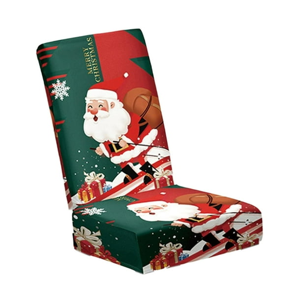 Funda para silla navideña, decoración navideña, accesorio multifuncional para fiestas Estilo C