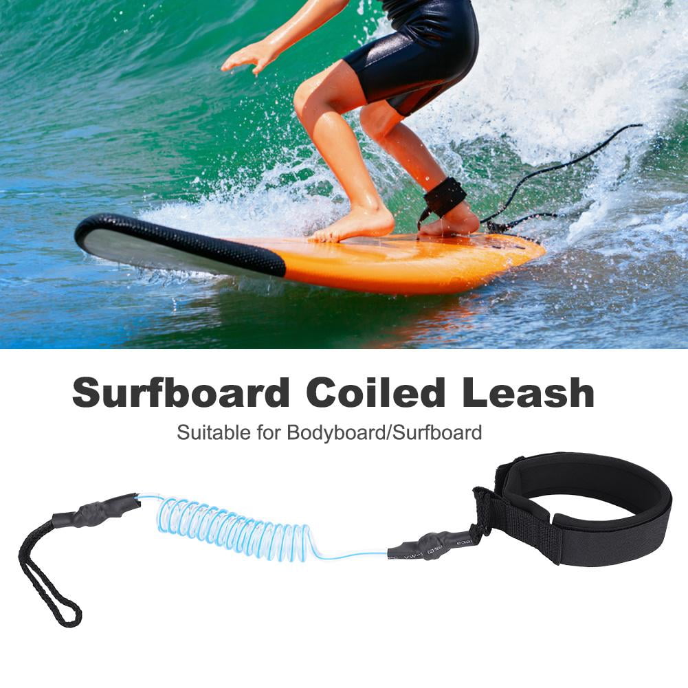 SURFBOARD PADDLE BOARD LEASH SURFING COILED ANKLE FOOT LEG ROPE FILL 