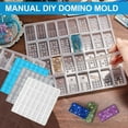 thumbnail image 3 of 28-Cavity Domino Silicone Mold for Epoxy Resin Craft, Reusable Glossy DIY Dominoes Molds with Glitter Dried Flowers, High Temperature Resistant Flexible Chocolate Baking Molds for Game Party Decor, 3 of 9
