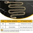 thumbnail image 3 of Gold Chain Belt For Women Adjustable Waist Belt Fashion Metal Dress Belts For Jeans Dresses Body Link Waist Chain, 3 of 7