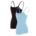 thumbnail image 3 of Attraco Womens Cotton Camisole Sleeveless Cami Vest Top Yoga Tank Tops Pack of 2, 3 of 7