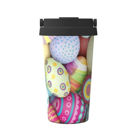 

Junzan Colorful Easter Eggs for Stainless Steel Vacuum Insulated Tumbler - Reusable Insulated Cold Brew Iced Coffee Cup Thermos -Gifts for Women Men Him Her