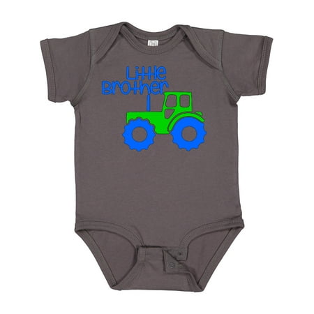 

Inktastic Little Brother Tractor Gift Baby Boy Bodysuit
