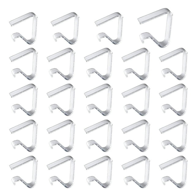 Home Textile Storage 24 Transparent Tablecloth Clips for Secure Table Cloth Hold Down - Clear Clamps Ideal for Christmas Weddings Parties and Home Use 24PCS