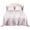 Pink Rose Floral, variant on Lirex Satin Sheet Set Twin, 3-Piece, 14" Deep Pocket, Soft Microfiber, Cream Leopard