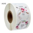 thumbnail image 1 of 500pcs/roll Floral Print Thank You Gift Bag Tags Wedding Party Favor Stickers, 1 of 4