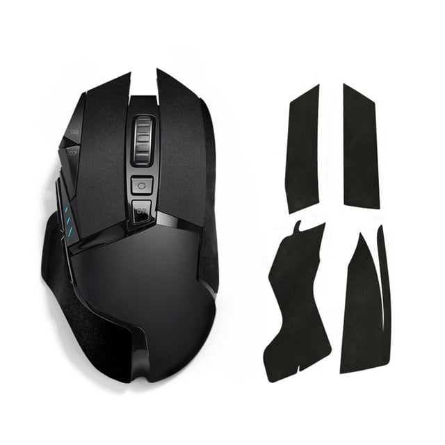 Cinta de agarre de mouse para Logitech G502 HERO/SE HERO PC Adhesivo antideslizante (negro)