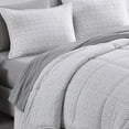 thumbnail image 5 of Casa Platino Queen Comforter Set 7 Piece Pre-Washed, Soft & Cozy Brushed Microfiber Queen Size Bed Set in a Bed with Comforter, Flat Sheet, Fitted Sheet, 2 Pillowcases & 2 Shams - White Base Grey Dot, 5 of 8