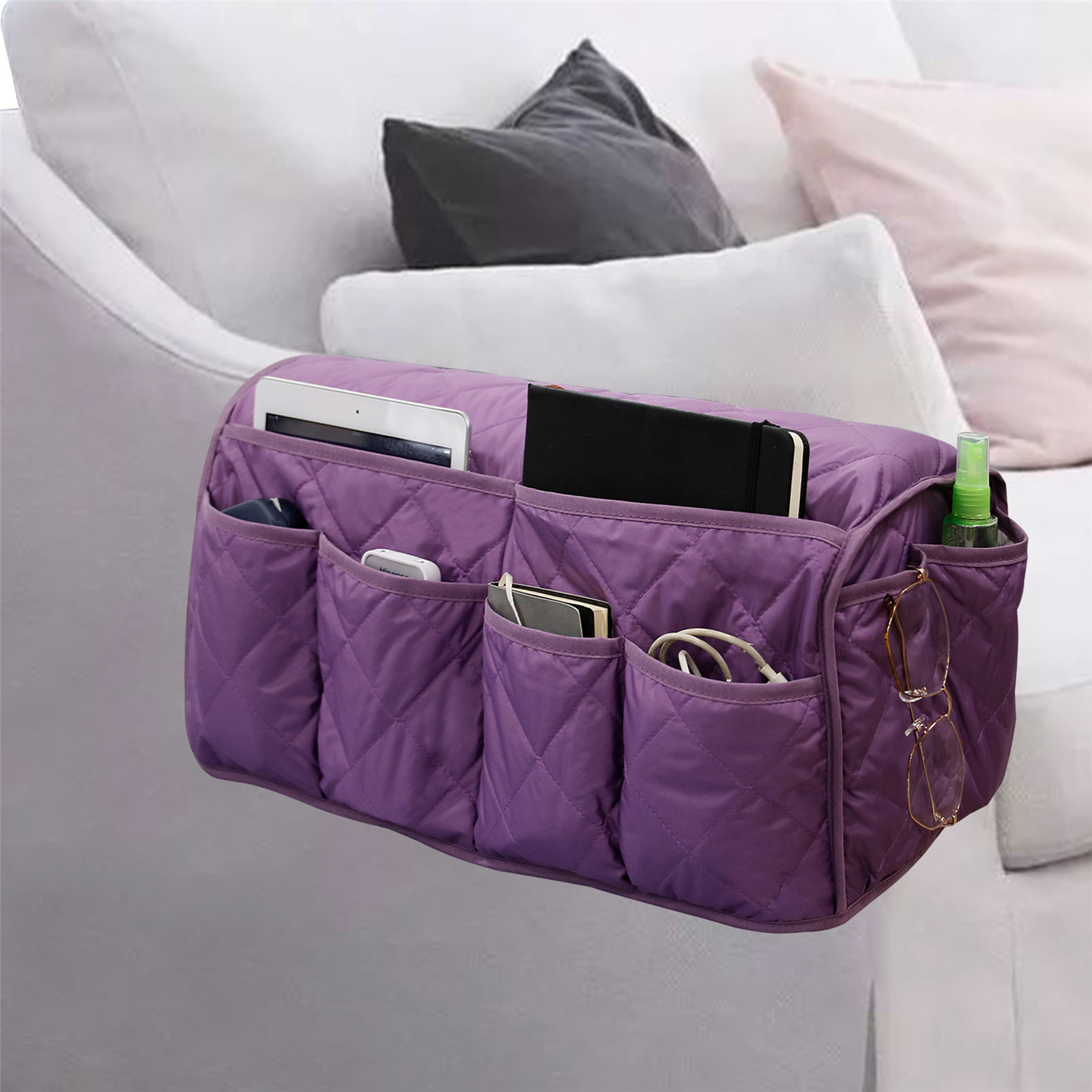 Birdeem Sofa Couch Remote Control Holder Arm Rest Organizer Storage Bag