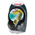 thumbnail image 2 of Maxell Noise Cancellation Headphones Stereo - Black, Gray - Mini-phone (3.5mm) - Wired - 60 Ohm - 10 Hz 28 kHz - Nickel Plated Connector - Over-the-head - Binaural - Ear-cup - 6 ft Cable - Noise Cance, 2 of 4