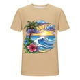 thumbnail image 5 of Yghzkop Men's Shirts Hawaiian Print Athletic T-Shirt Short Sleeve Round Neck Moisture Wicking Quick Dry Gym Beach Party Vacation Top Casual Streetwear, 5 of 5
