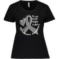 thumbnail image 3 of Inktastic Love, Care, Cure Parkinson's Awareness with Gray Ribbon Women's Plus Size T-Shirt, 3 of 5