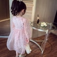 thumbnail image 7 of URMAGIC Toddler Baby Girls Doll Collar Princess Dress Sequins Tulle Gown Dress, 7 of 7
