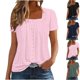 thumbnail image 1 of Blusas para mujer,Camisa informal holgada de manga larga con cuello en V para mujer, mezcla de poliéster y elastano, cómoda para usar en casa, sopatenor, 1 of 7