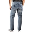thumbnail image 3 of Men's Cotton Blend Denim Faded Wash Relaxed Fit Light Blue Casual Jean Pants (32W x 32L), 3 of 4