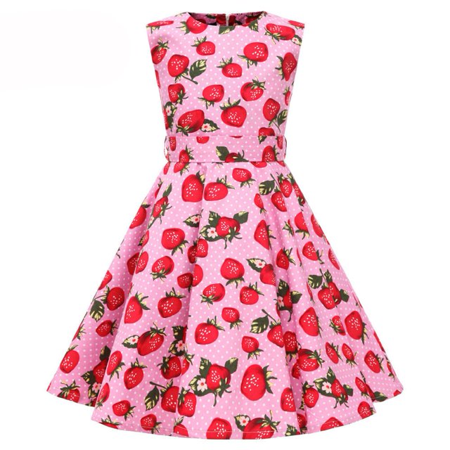 Vestido de verano Floral de lunares Vintage para niñas, ropa para niños, vestidos de princesa de playa bohemios, ropa educativa, vestido de fiesta zhangmengya unisex