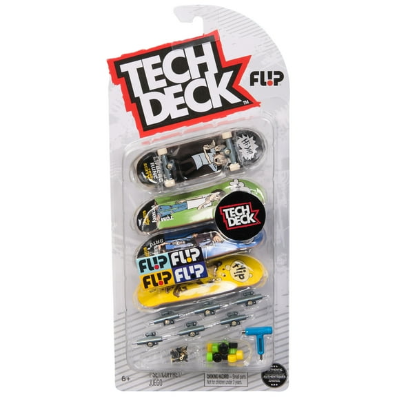 Tech Deck, Ultra DLX Fingerboard 4-Pack, FLIP Skateboards, Collectible and Customizable Mini Skateboards, Kids Toys for Ages 6 and up