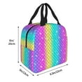 thumbnail image 2 of Pofeuu Rainbow Scales2 Print Lunch Bag Lunch Box Large Capacity Insulated Lunch Bag for Adult, Leakproof Reusable Lunch Tote Bags for Work, 2 of 5