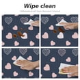 thumbnail image 6 of YFYANG Round Fitted Table Cloth, Waterproof Pink Cute Heart Texture Pattern Polyester Table Cover, Indoor Outdoor Decorative Tablecloths with Elastic Edge, 6 of 7