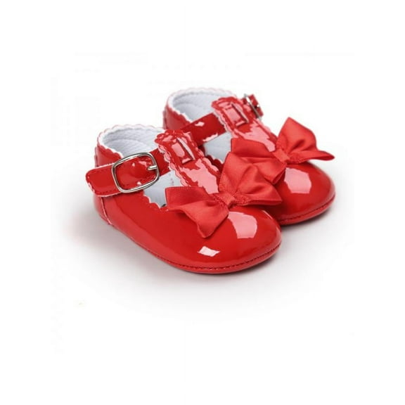 Toddler Baby Girl Bow-Knot Anti-Slip Soft Sole Crib Shoes 0-18mouths