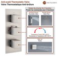 thumbnail image 4 of Ceiling Mounted Rain Mixer Shower Faucet Set 12 inch Thermostatic Square Rainfall Shower Head with 6 Body Spray Jets, 4 of 9