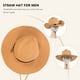 thumbnail image 3 of Sombrero de ala ancha para hombre, de verano, de paja, plegable, para playa, para adultos (caqui), 3 of 7