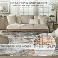 thumbnail image 4 of 6x9 Ft Washable Area Rug - Modern Abstract Neutral Carpet - Non Slip Backing Low Pile Faux Wool Design - Soft Floor Rug for Bedroom Dining Room Living Room - Durable Stain Resistant, 4 of 8