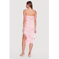 thumbnail image 3 of Women's Mesh Overlay Side Ruched Side Slit Midi Dress, 3 of 3