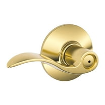 Schlage F40VACC605 Accent Privacy Lever, Bright Brass