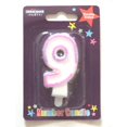thumbnail image 1 of Glitter 9th Birthday Candle, 1 of 1