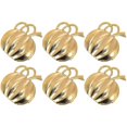 thumbnail image 3 of 6pcs Chic Style Halloween Creative Pumpkin Shape Design Napkin Rings (golden), 3 of 3
