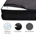 thumbnail image 3 of Cama ortopédica para perros gigantes, tamaño XXL, lavable, para perros gigantes, color negro, 3 of 9