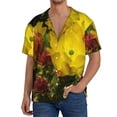 thumbnail image 3 of Honeii 's Cactus Flowers for men's short-sleeved button-up collared shirt featuring a pocket, perfect for beach vacations, and travel adventures., 3 of 5