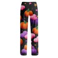thumbnail image 5 of Domzest Halloween Pajama Pants Women Halloween Graphic Wide Leg Pajama Bottoms Drawstring Elastic Waisted Cute Pj Bottoms Dark Purple S, 5 of 6